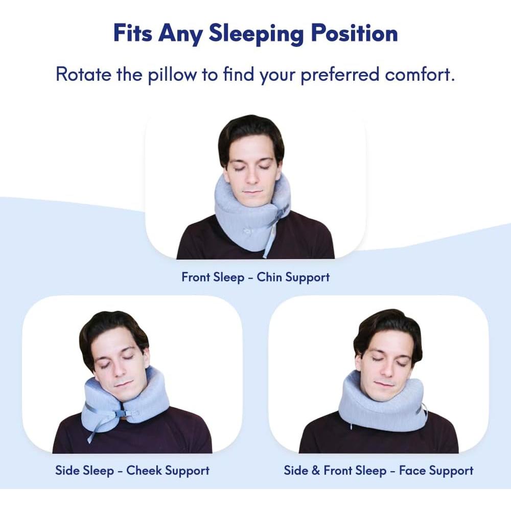 Almohada de Viaje Ergonómica C CUSHION LAB Gris Grande