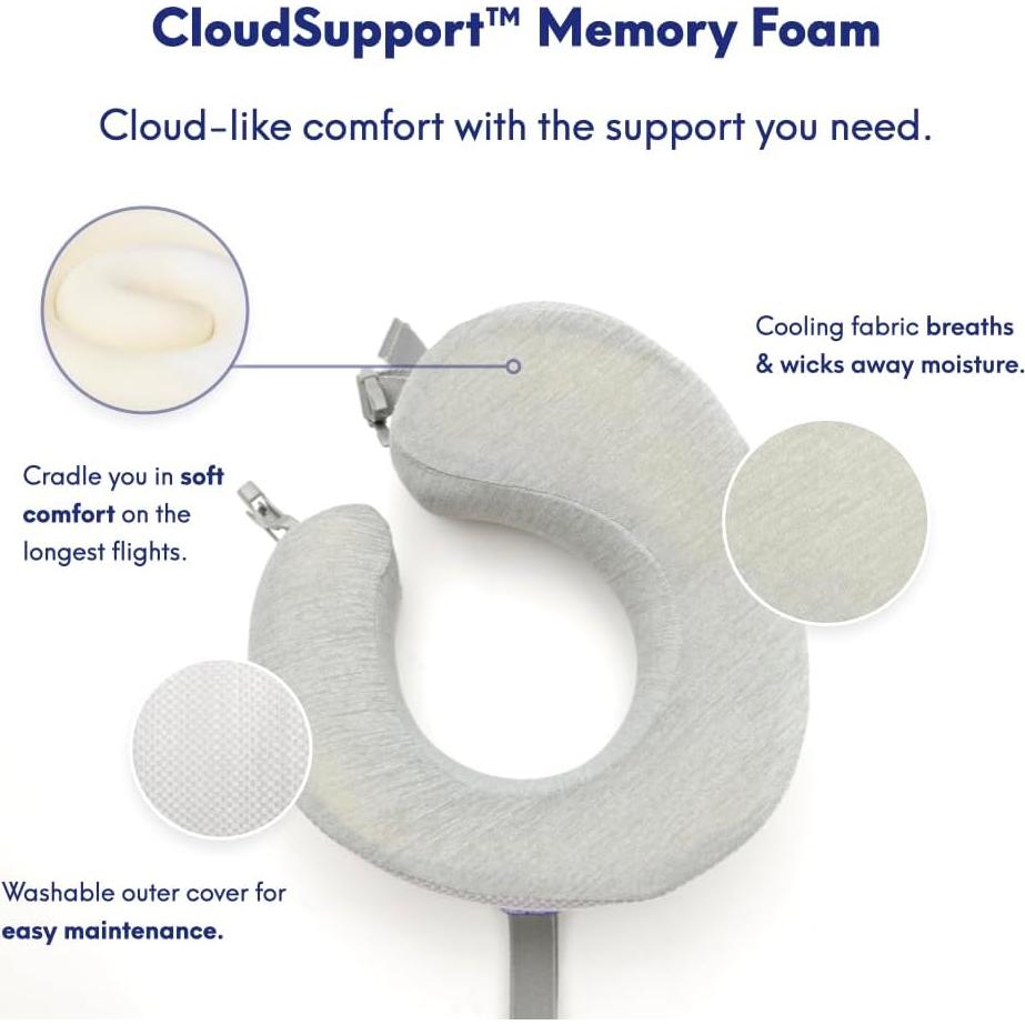 Almohada de Viaje Ergonómica C CUSHION LAB Gris Grande