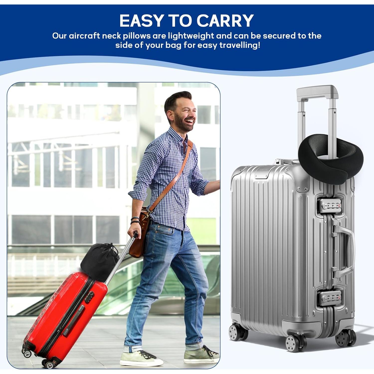 Almohada de Cuello Badink Ergonómica Espuma Viscoelástica Negra