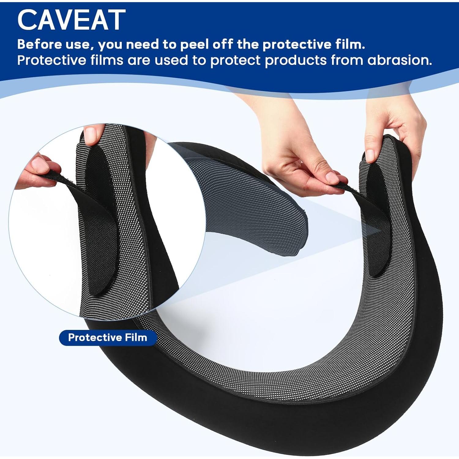 Almohada de Cuello Badink Ergonómica Espuma Viscoelástica Negra