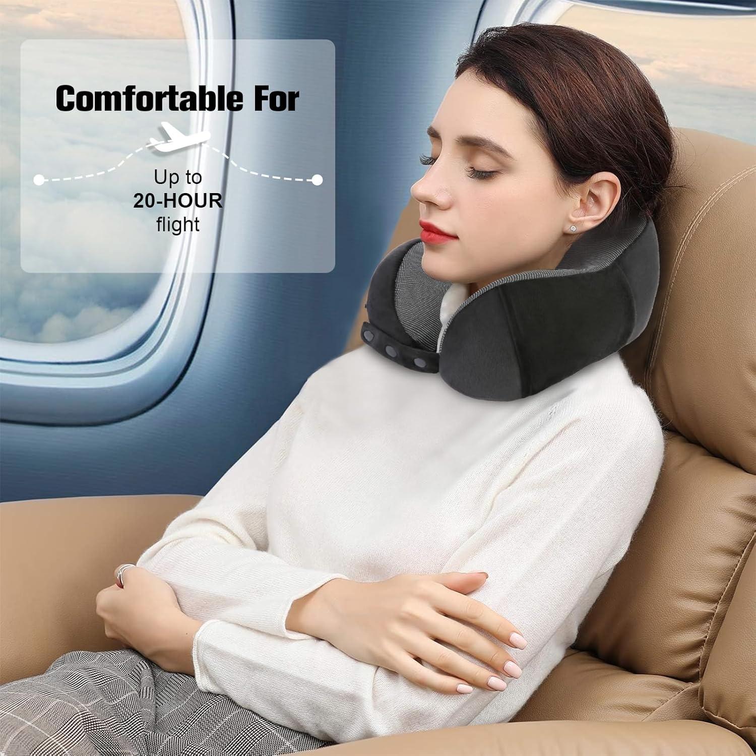 Almohada de Cuello Ajustable Cirorld para Viajes - Espuma de Memoria