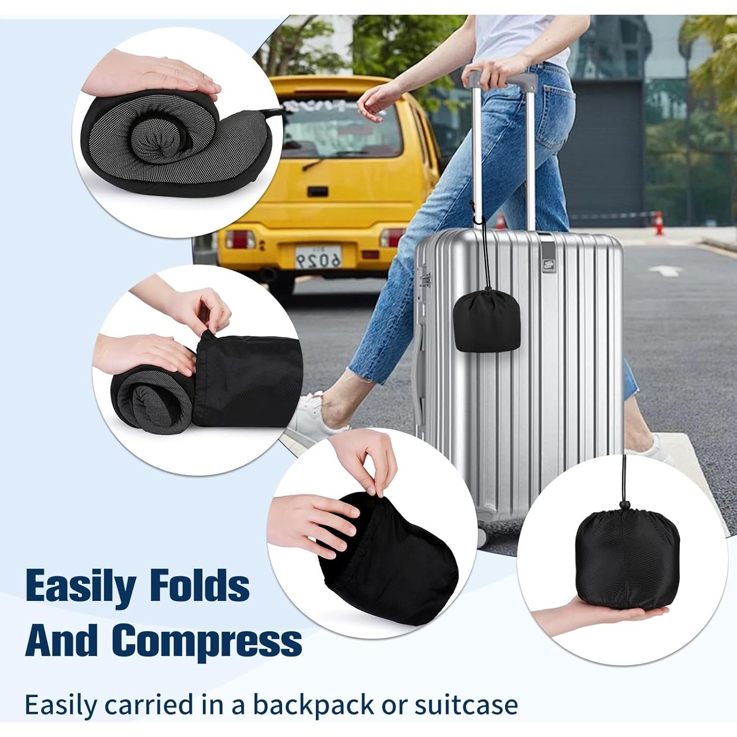 Almohada de Cuello Ajustable Cirorld para Viajes - Espuma de Memoria