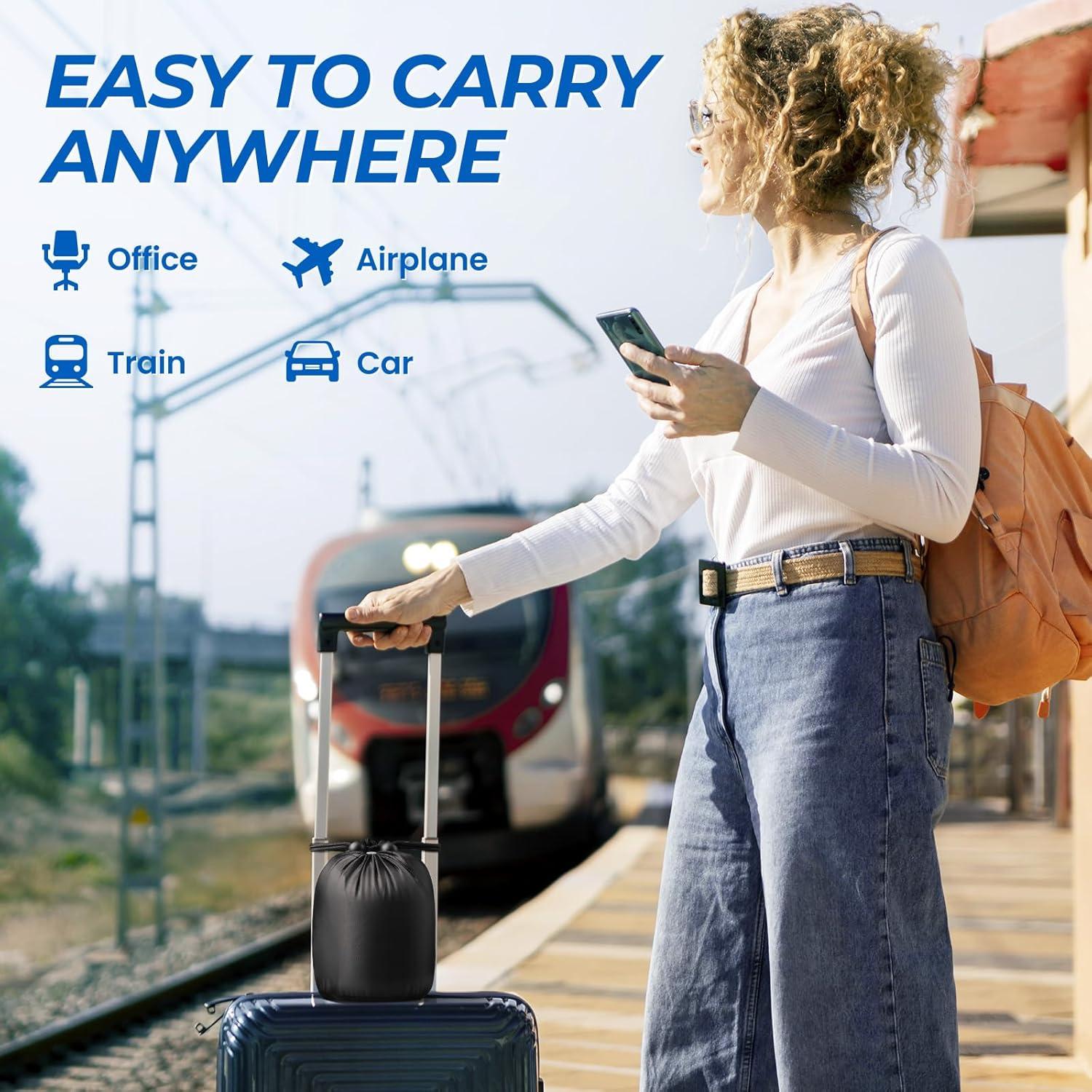 Almohada de Viaje ExploreBliss Espuma Viscoelástica Gris