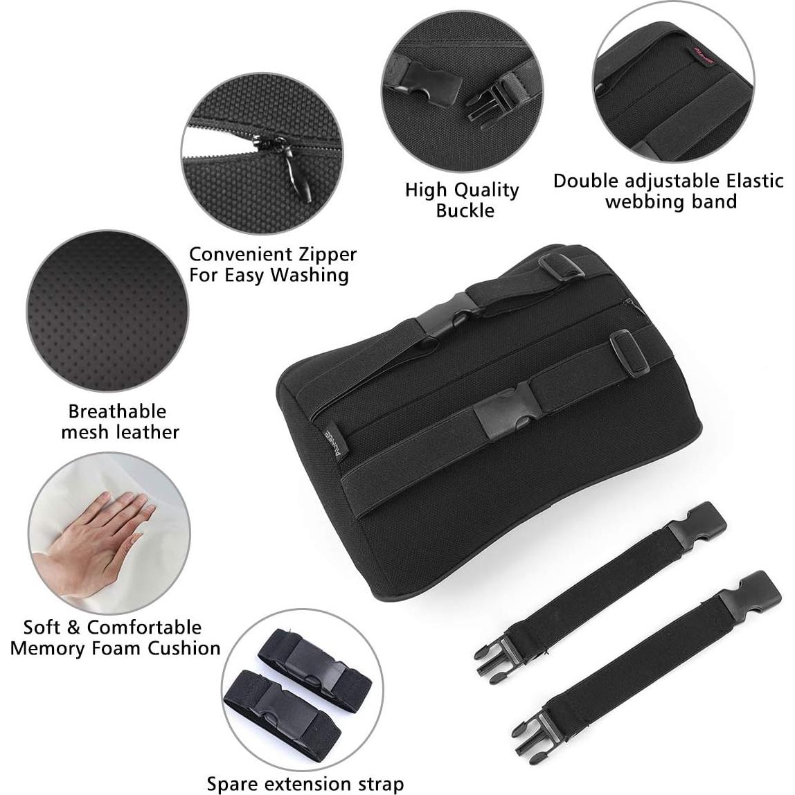 Almohada de Cuello Aukee de Espuma Viscoelástica Negra