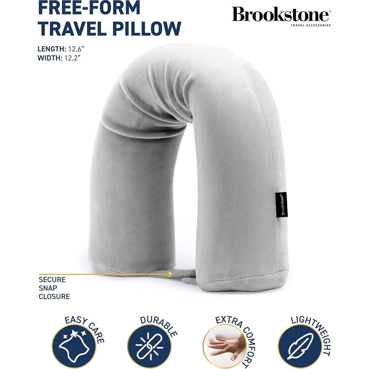 Almohada de Viaje Brookstone Free Form Espuma Viscoelástica