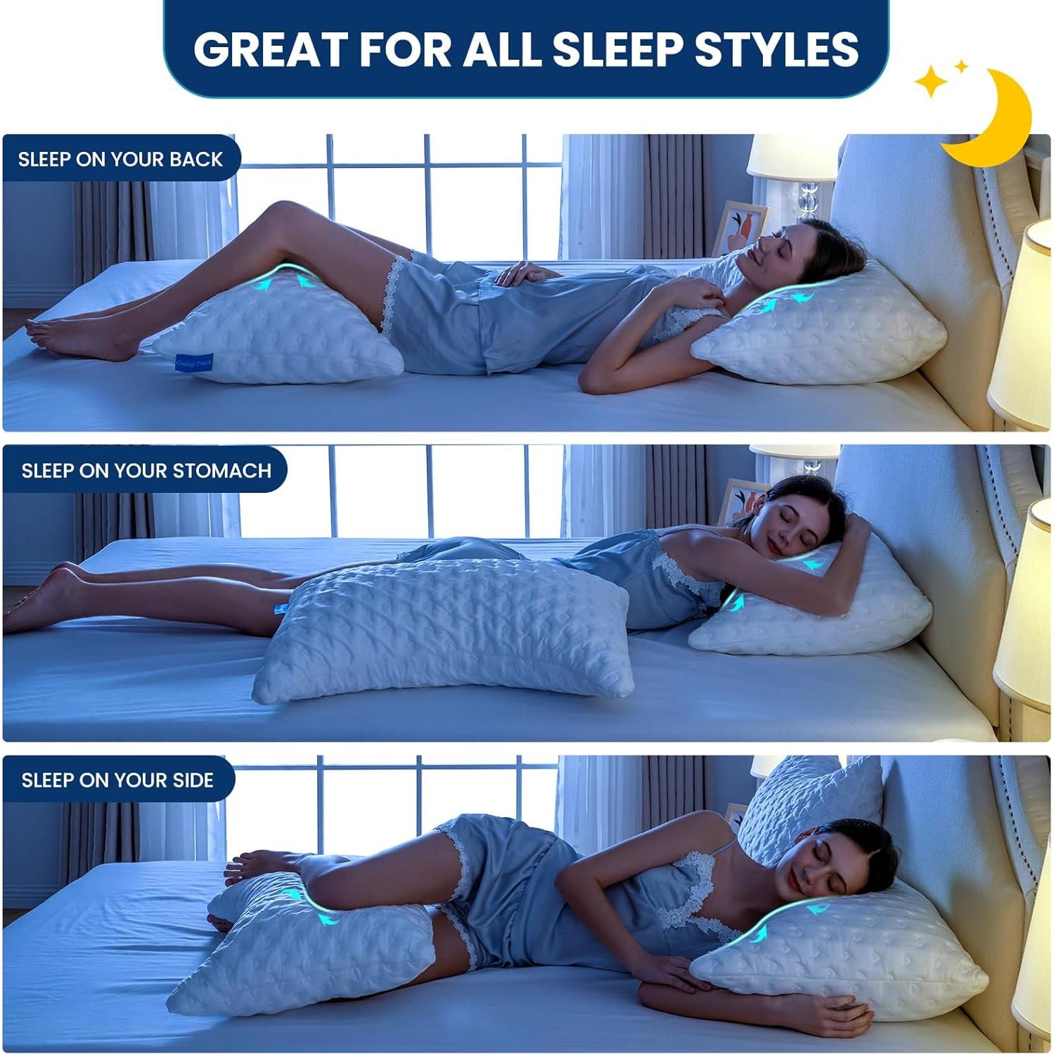 Almohada Ergonómica Ajustable Btasleeep Queen Espuma Viscoelástica