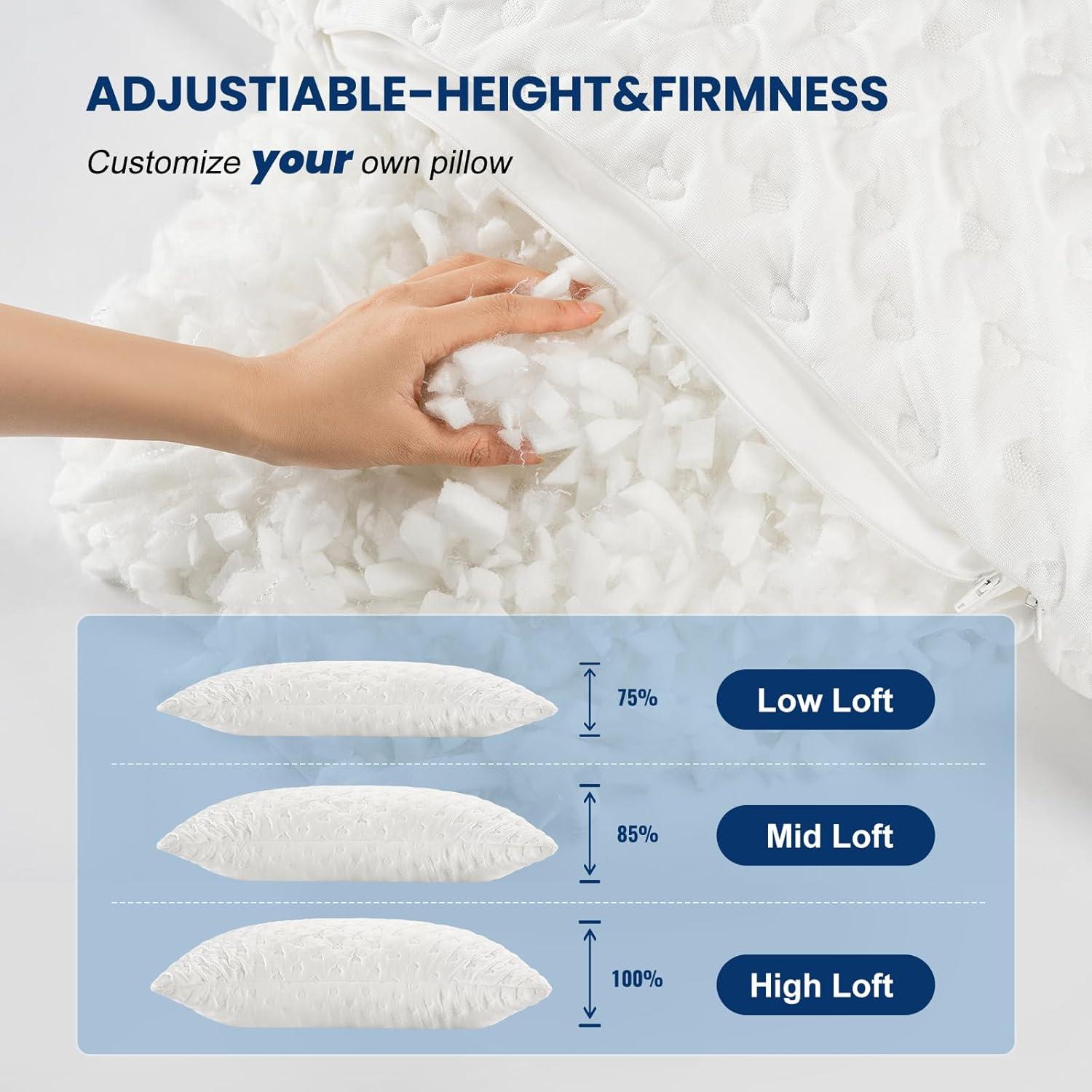 Almohada Ergonómica Ajustable Btasleeep Queen Espuma Viscoelástica