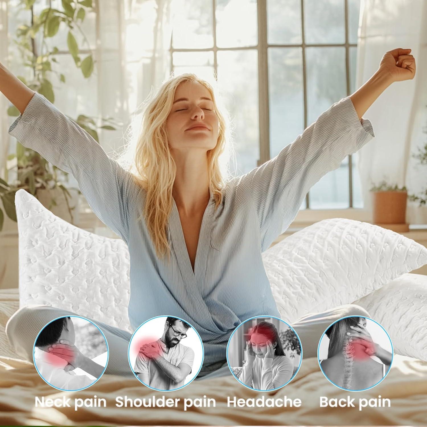 Almohada Ergonómica Ajustable Btasleeep Queen Espuma Viscoelástica