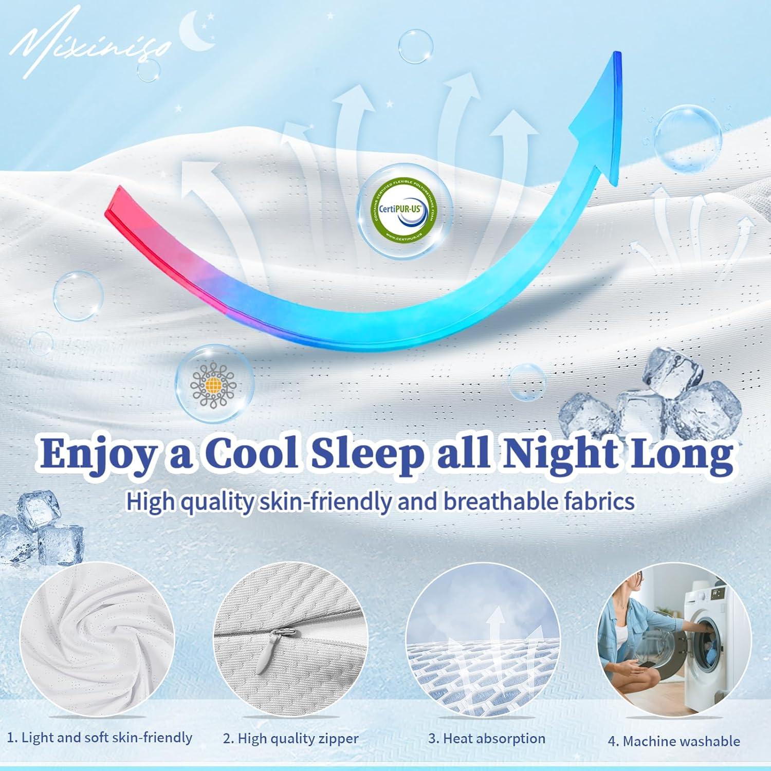 Almohada Cervical Ergonómica Mixiniso con Funda Refrigerante