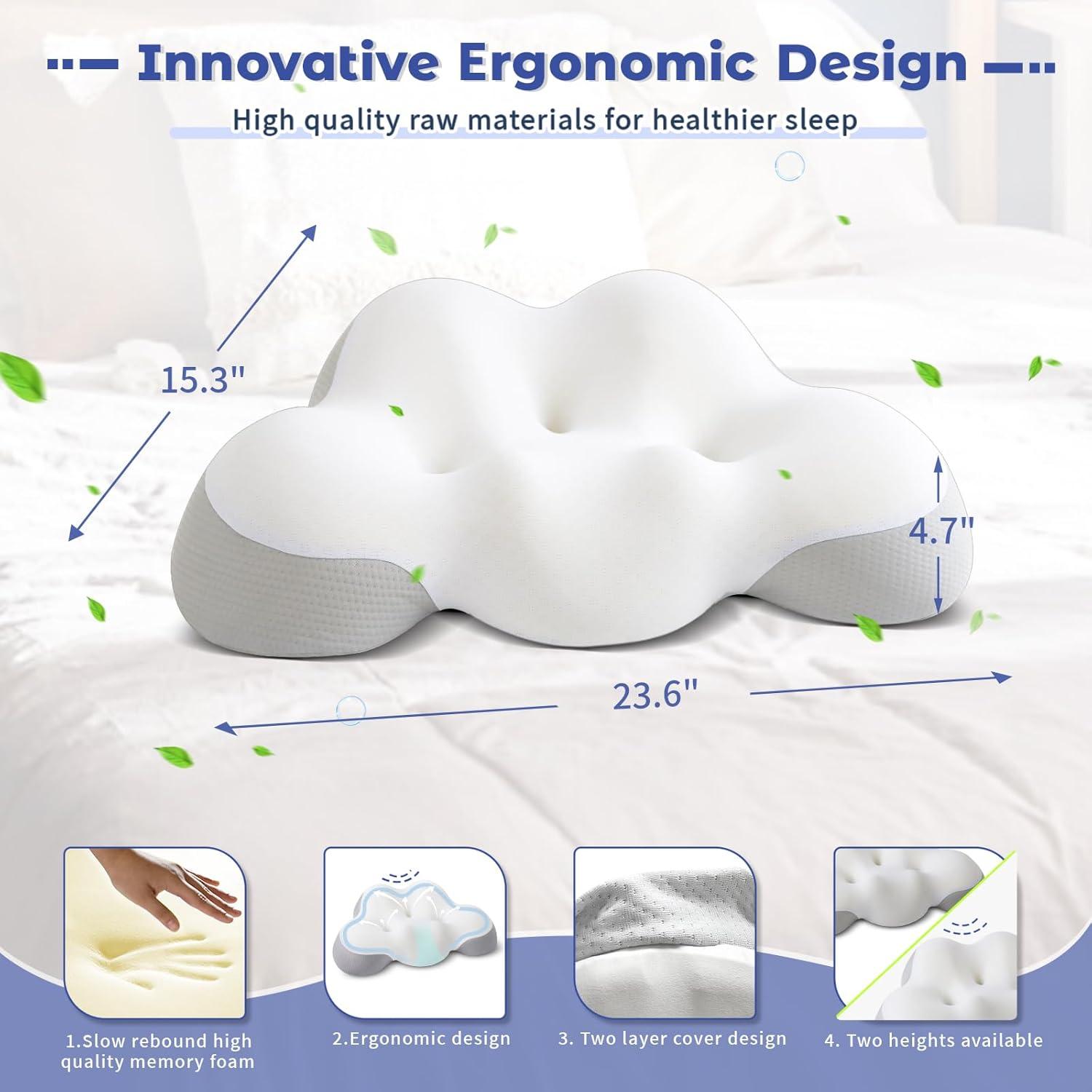 Almohada Cervical Ergonómica Mixiniso con Funda Refrigerante