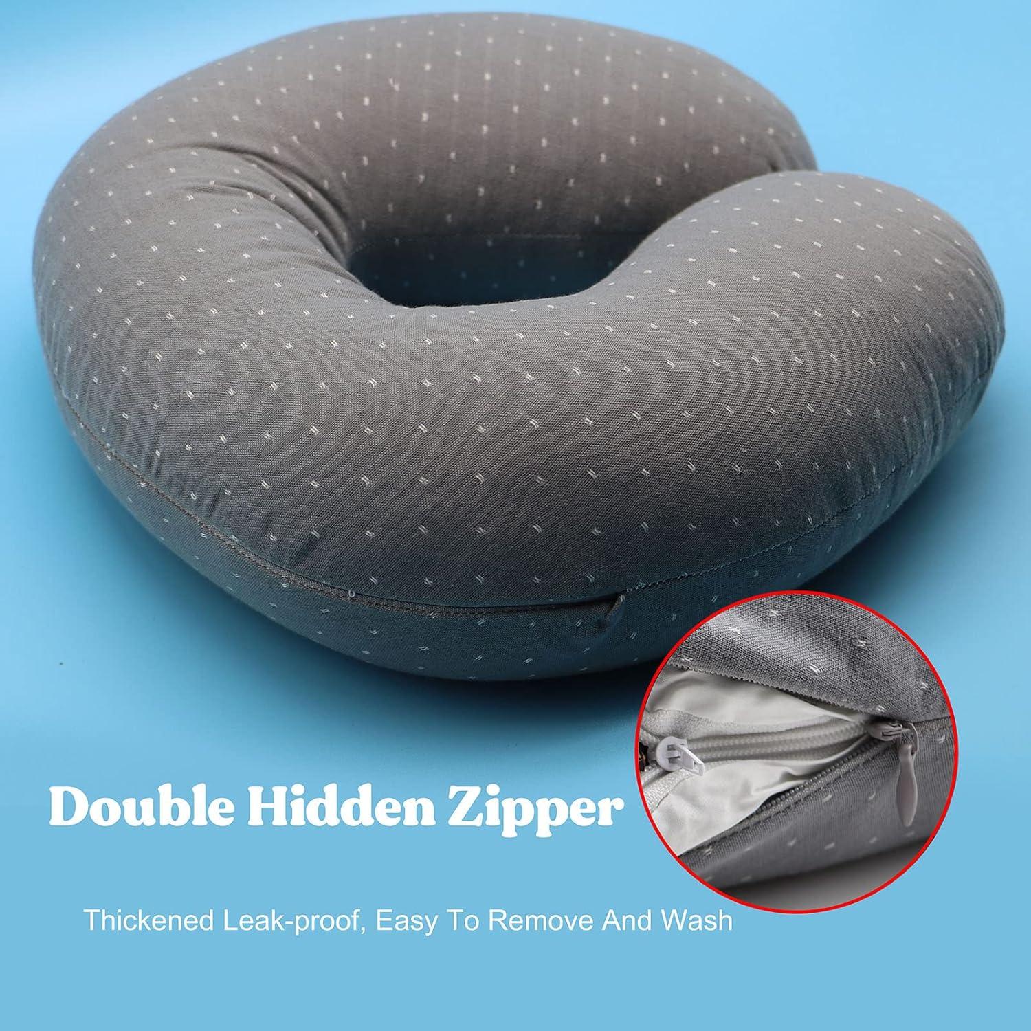 Almohada de Cuello Edomi Trigo Sarraceno Ajustable 30x30 cm Gris