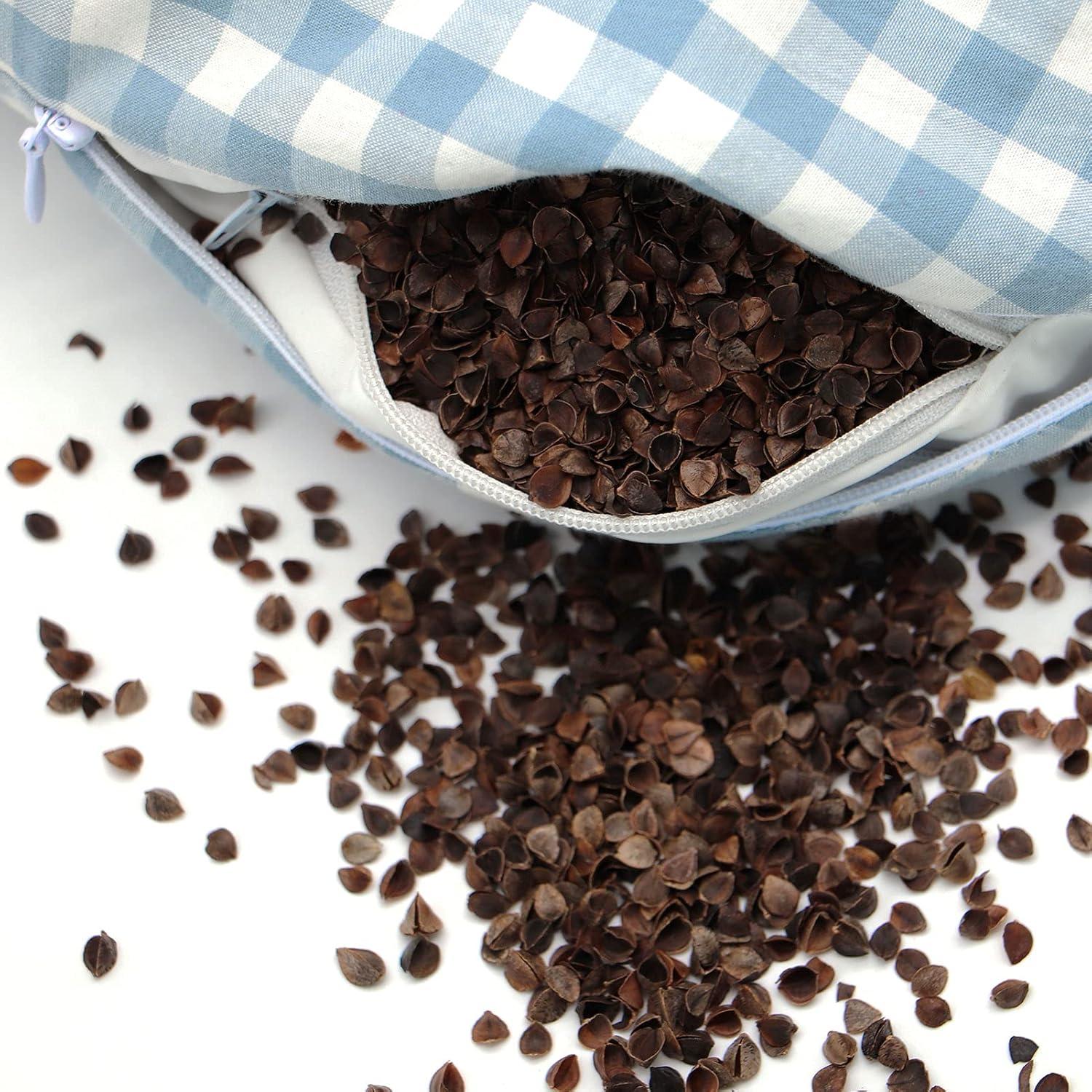 Almohada Ergonómica Edomi Trigo Sarraceno 30x30 cm Azul