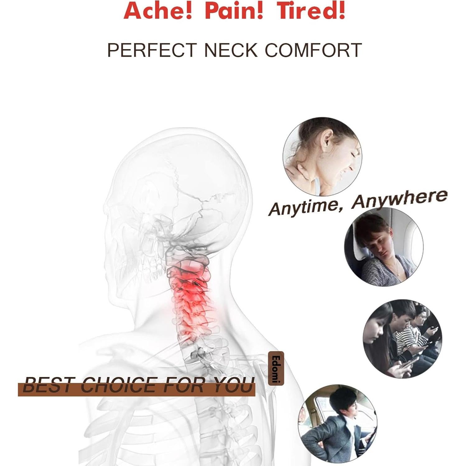 Almohada Ergonómica Edomi Trigo Sarraceno 30x30 cm Azul