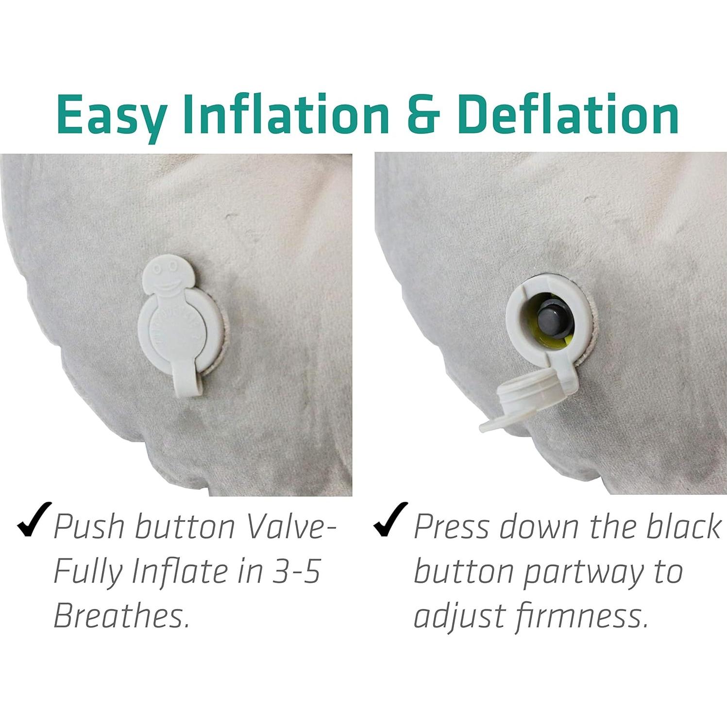 Almohada Inflable para el Cuello Trekology Azul Marino