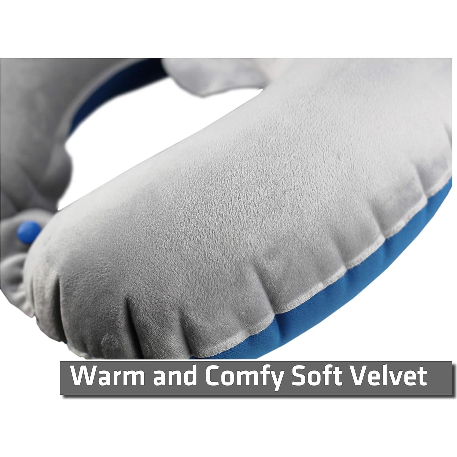 Almohada Inflable para el Cuello Trekology Azul Marino