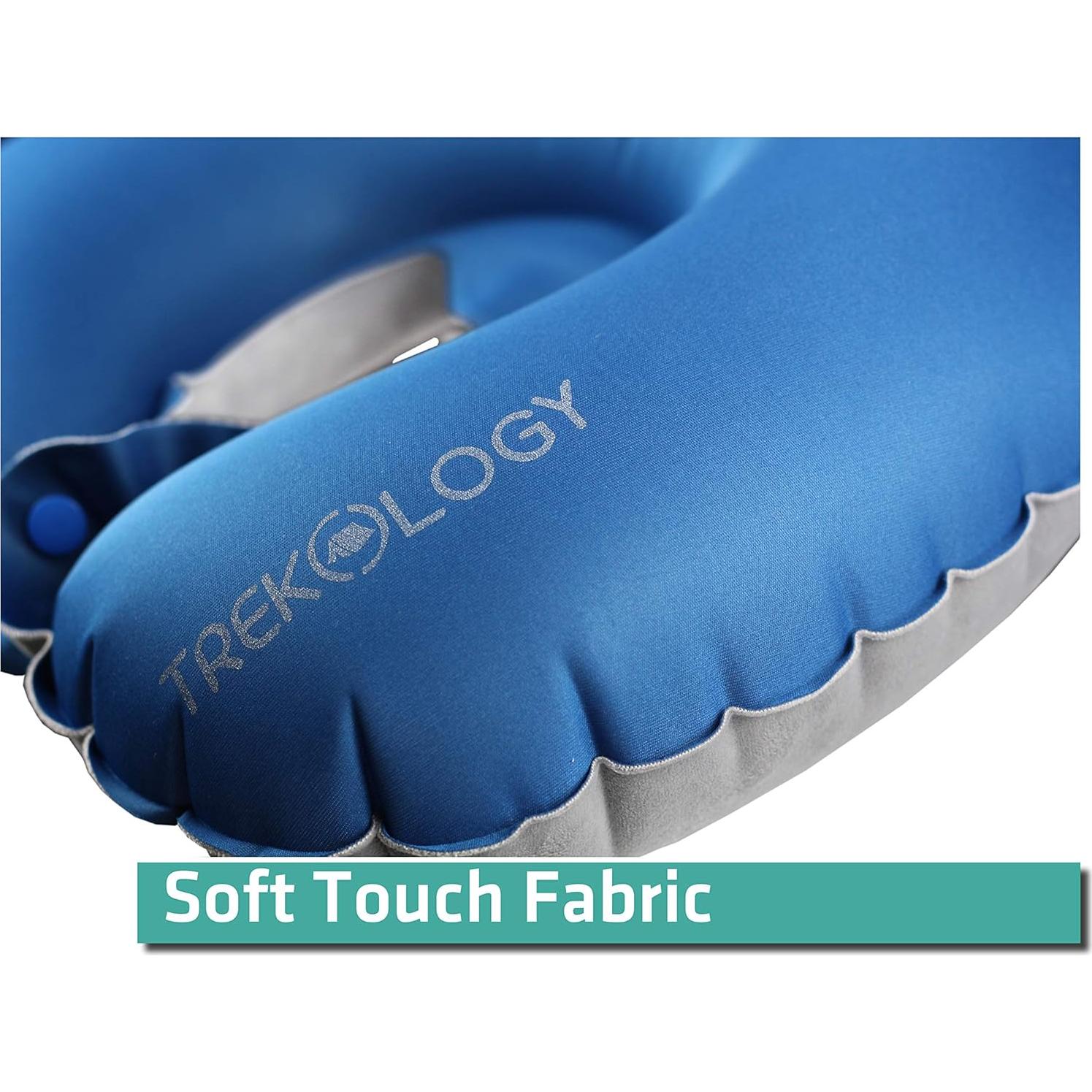 Almohada Inflable para el Cuello Trekology Azul Marino