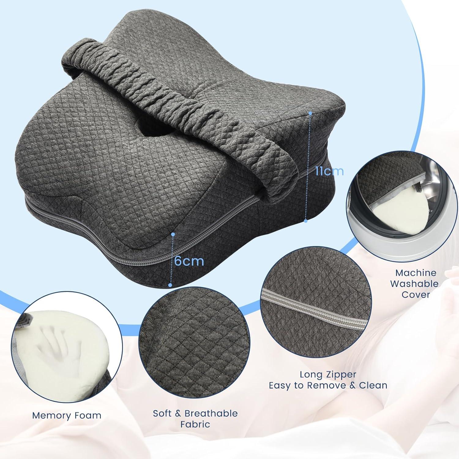 Almohada para Rodilla GESTONE Espuma Viscoelástica Gris