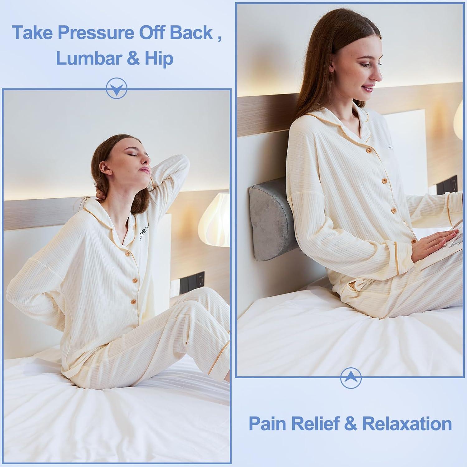 Almohada de Soporte para Rodillas Resylp Media Luna Gris