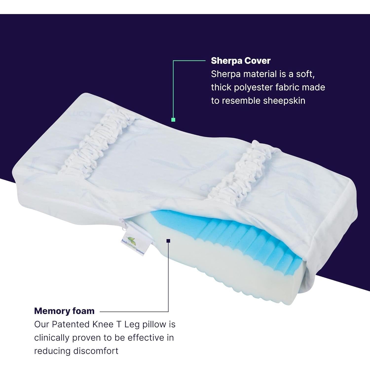 Almohada de Rodilla Ergonómica Knee-T X-Large Sherpa