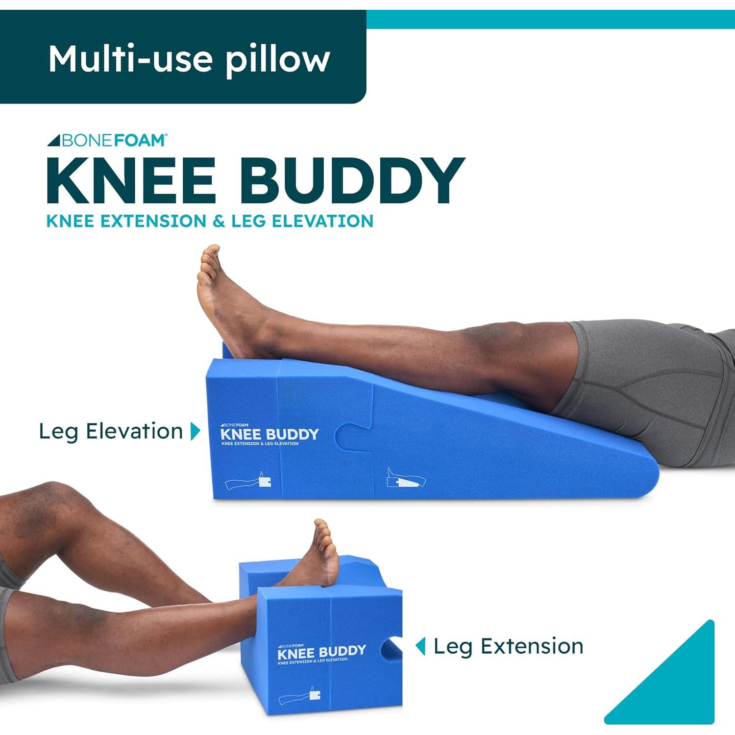 Almohada Elevadora Knee Buddy Bone Foam para Recuperación Post Cirugía