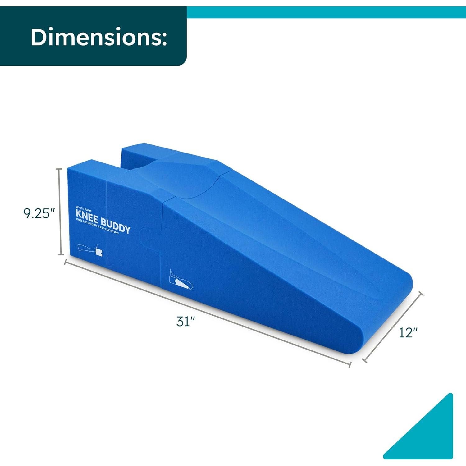 Almohada Elevadora Knee Buddy Bone Foam para Recuperación Post Cirugía