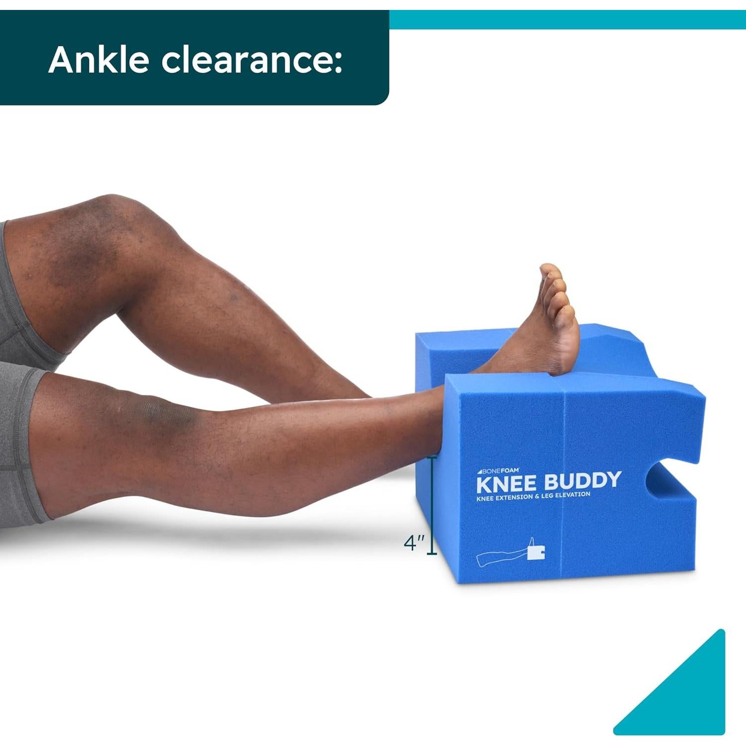 Almohada Elevadora Knee Buddy Bone Foam para Recuperación Post Cirugía