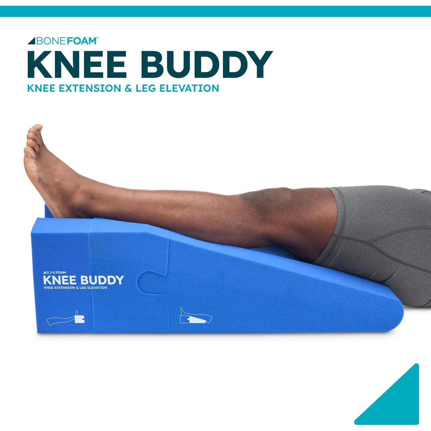 Almohada Elevadora Knee Buddy Bone Foam para Recuperación Post Cirugía