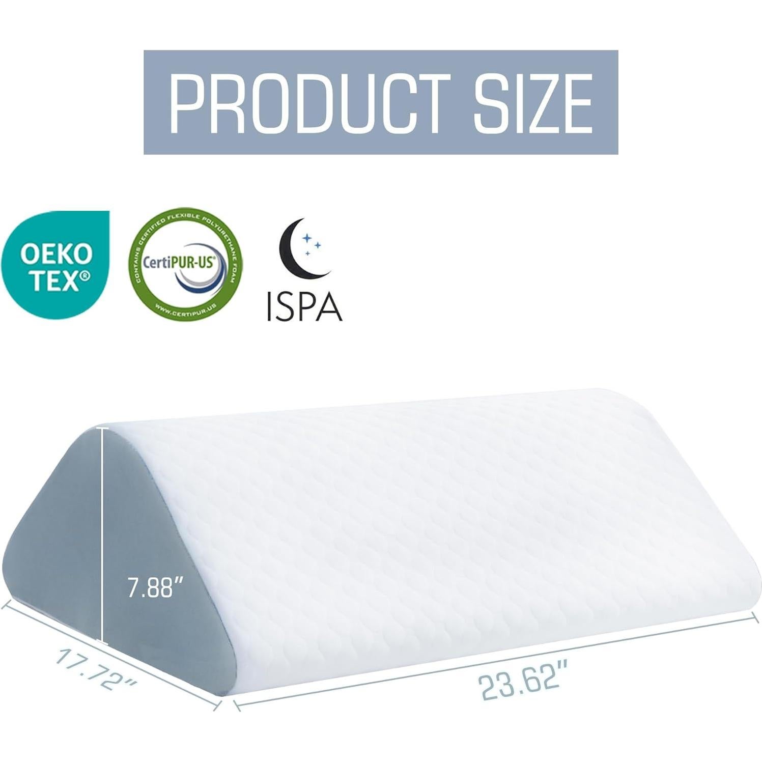 Knee Wedge Pillow Bed Wedge Pillow for Sleeping, Wedge Pillows for After Surgery Leg Pillow for Knee Pain Relief, Back Pain, Sciatica, Hip Support