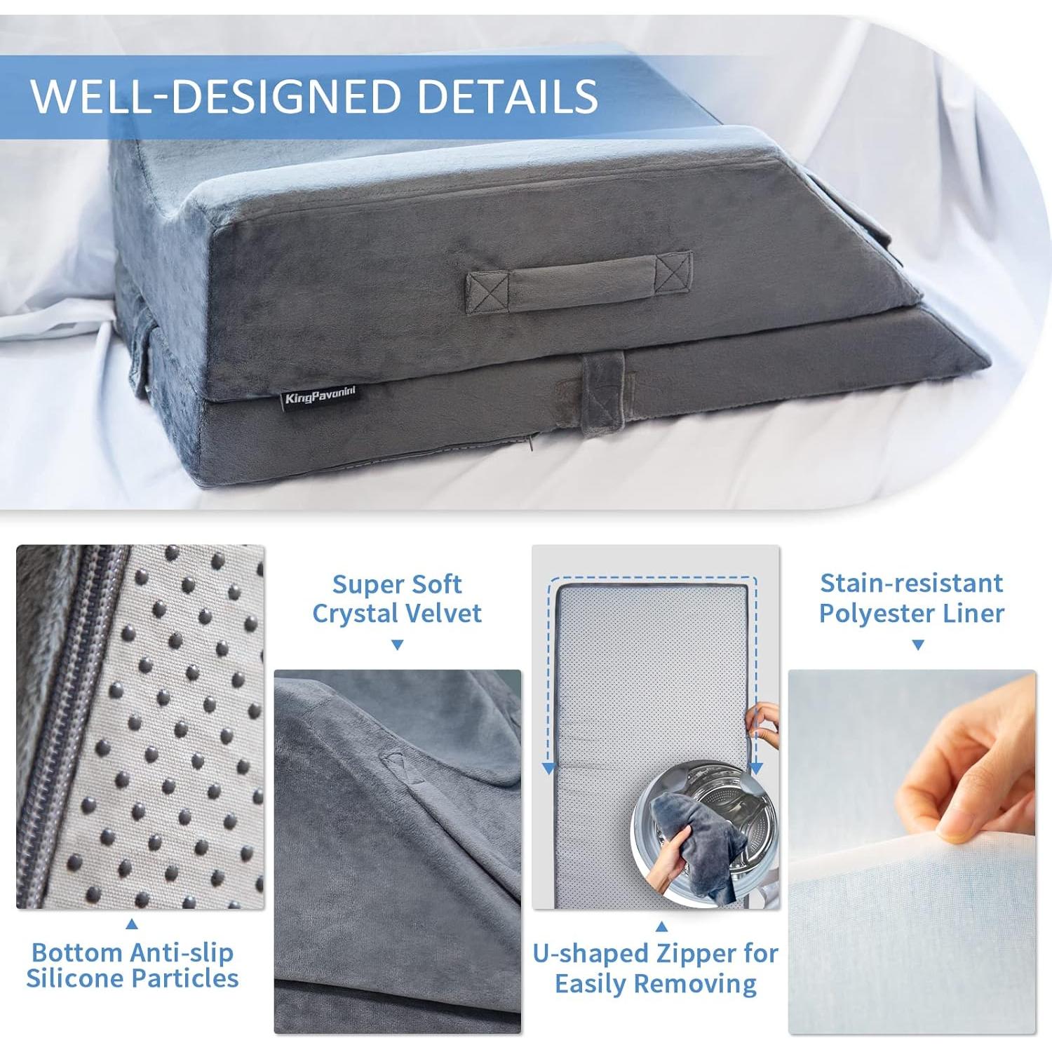 Almohada Elevadora de Pierna KingPavonini Ajustable 4 Alturas