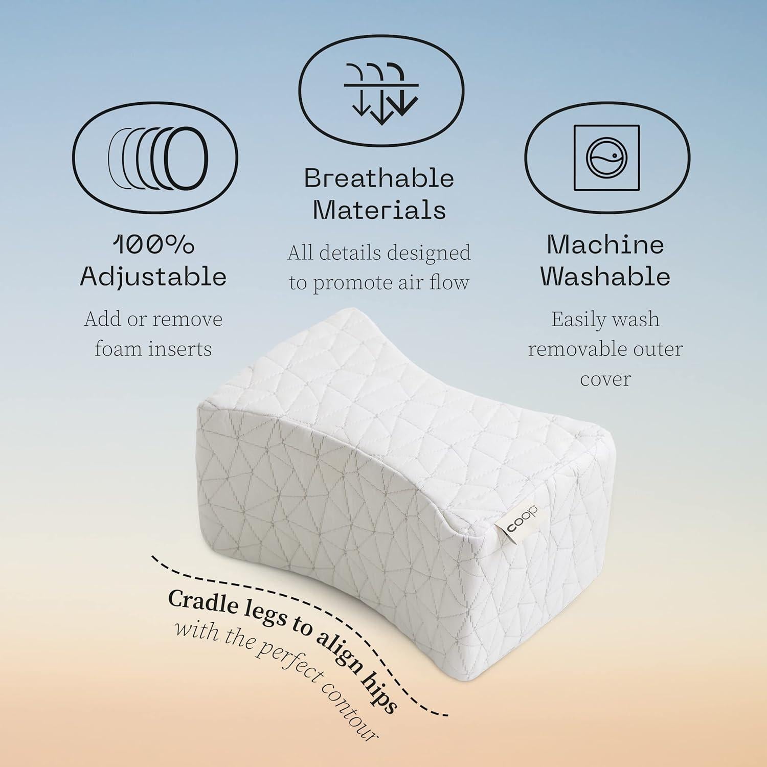 Almohada Ortopédica Coop Home Goods para Rodillas y Piernas