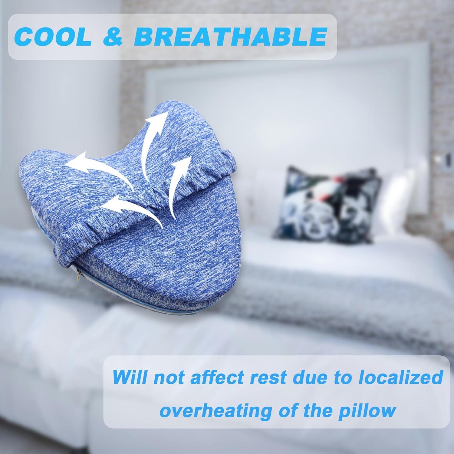 Funda de Almohada para Rodilla LeoTube Azul 24.89x23.11cm