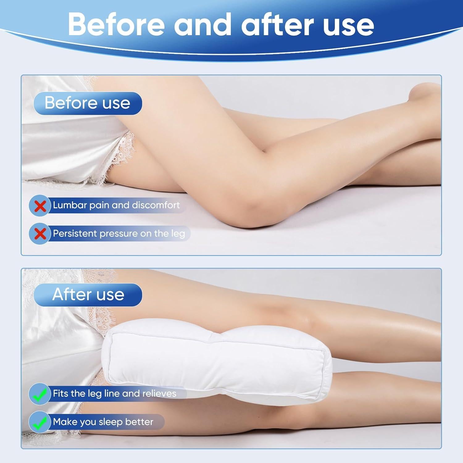 Almohada para Rodillas MINUPWELL 100% Algodón Blanca