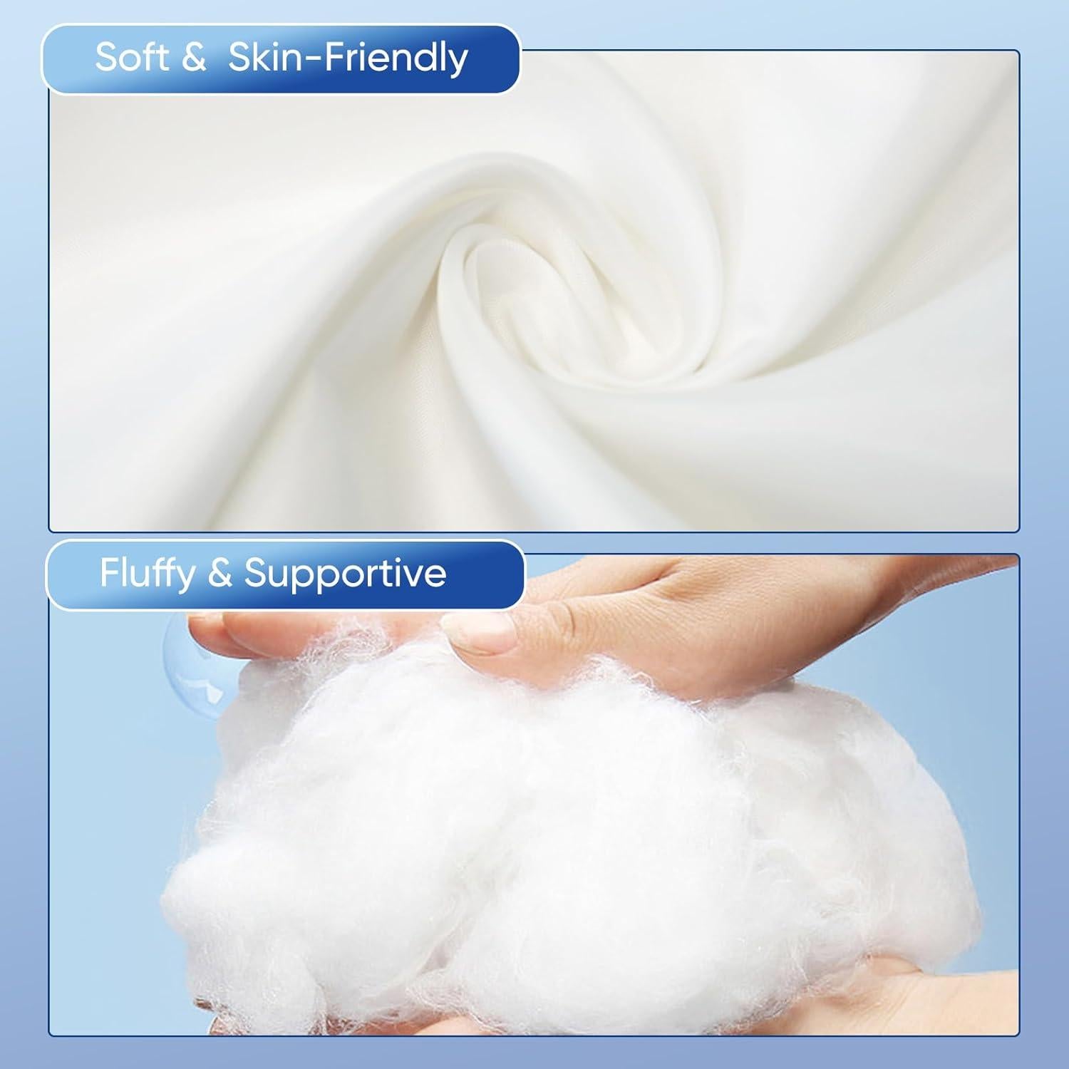 Almohada para Rodillas MINUPWELL 100% Algodón Blanca