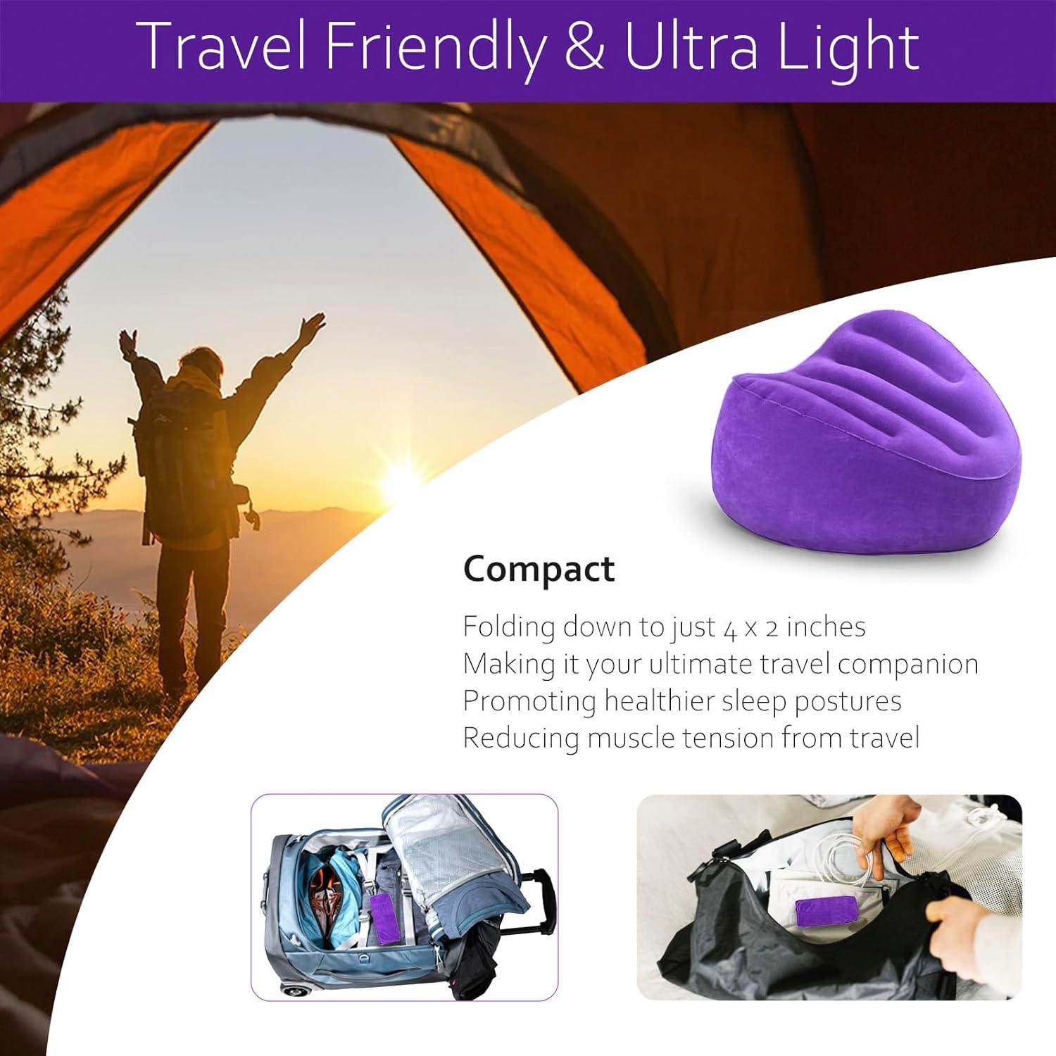 Almohada Inflable para Rodillas PEKOMKISS Suave 10x9.5cm