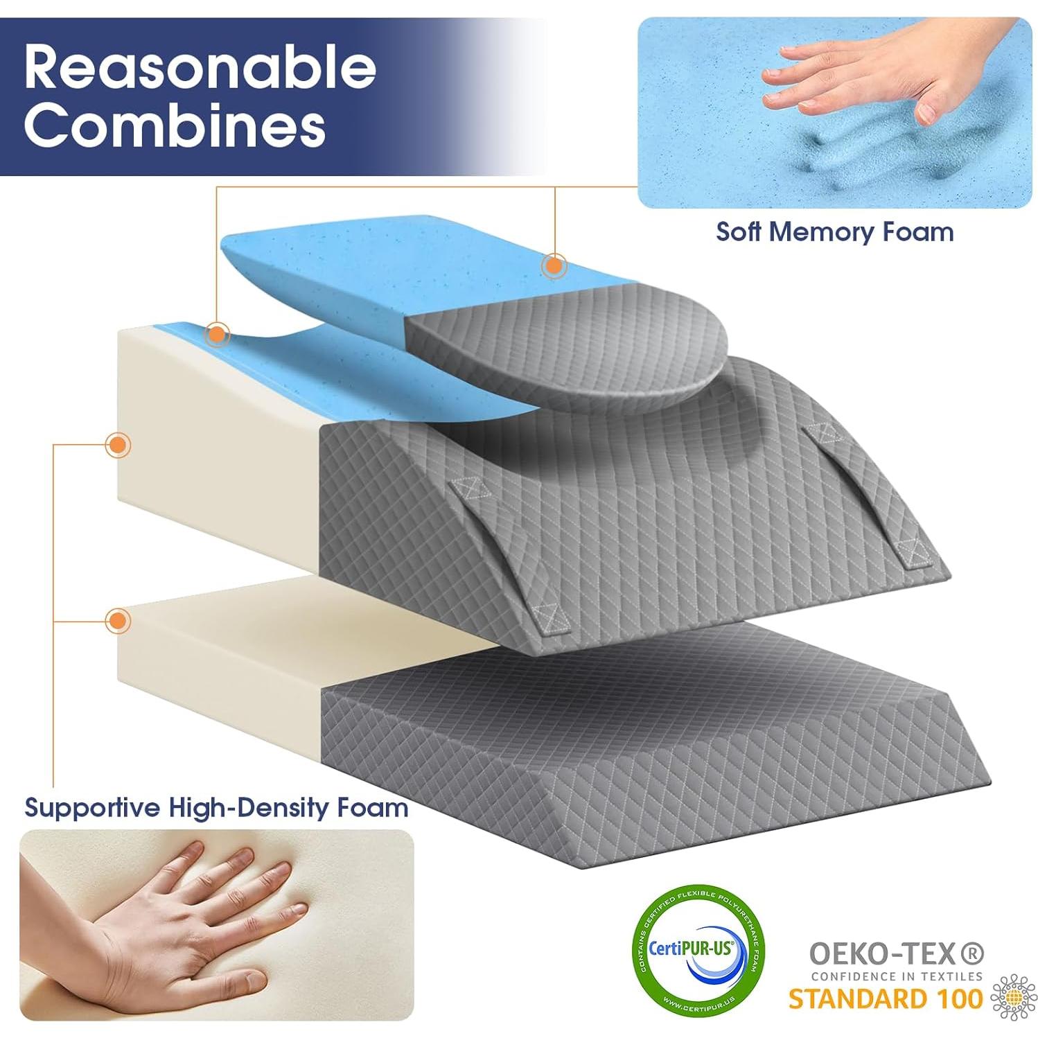 Almohada para Piernas CushZone Espuma Viscoelástica Ajustable