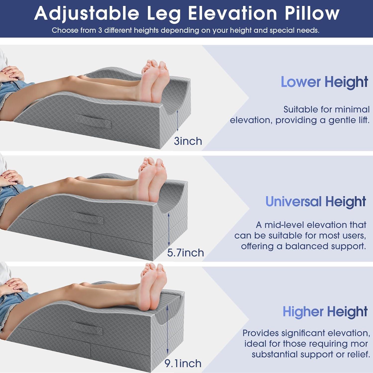 Almohada para Piernas CushZone Espuma Viscoelástica Ajustable