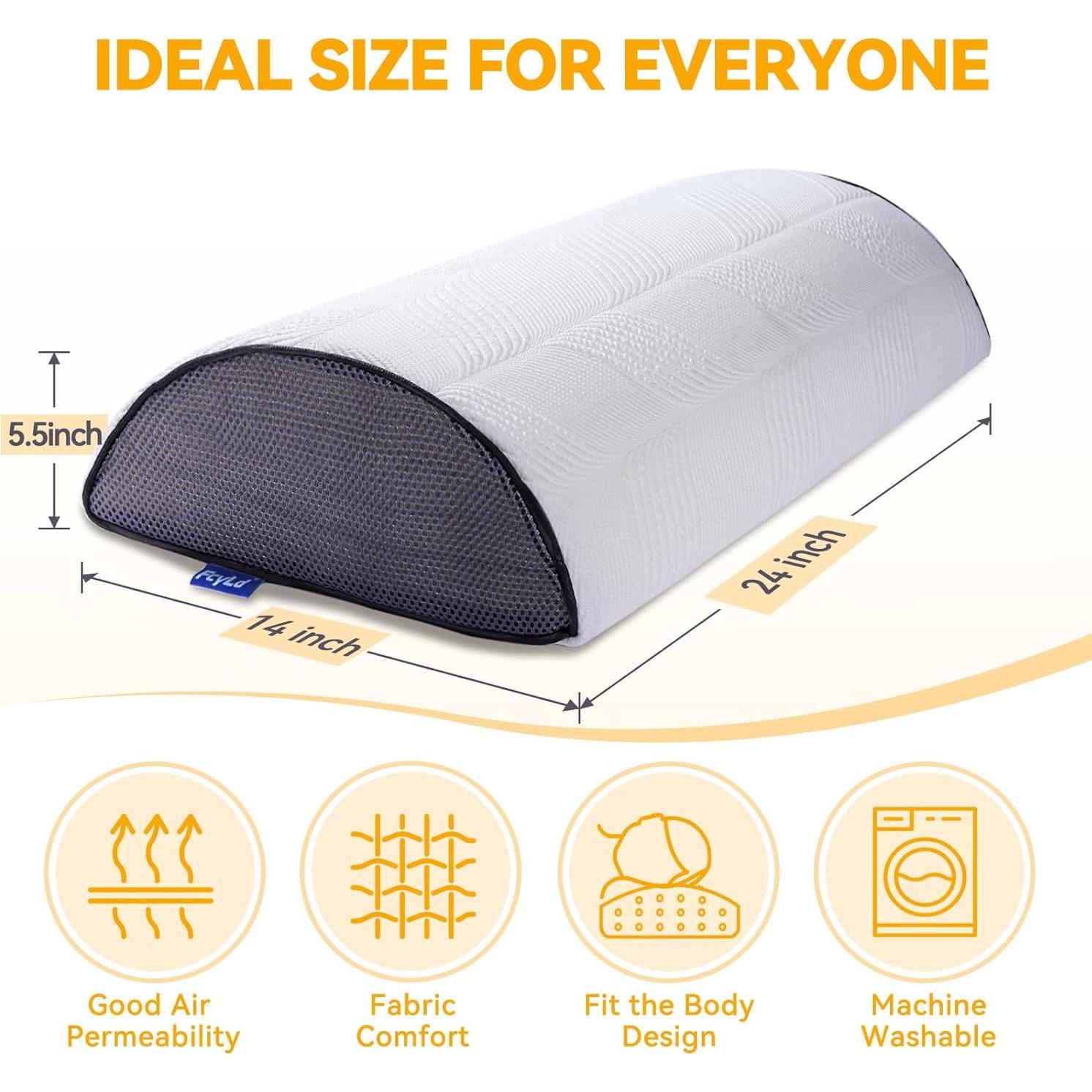 Almohada para Rodilla FcyLd Media Luna Espuma Memoria 61x36 cm