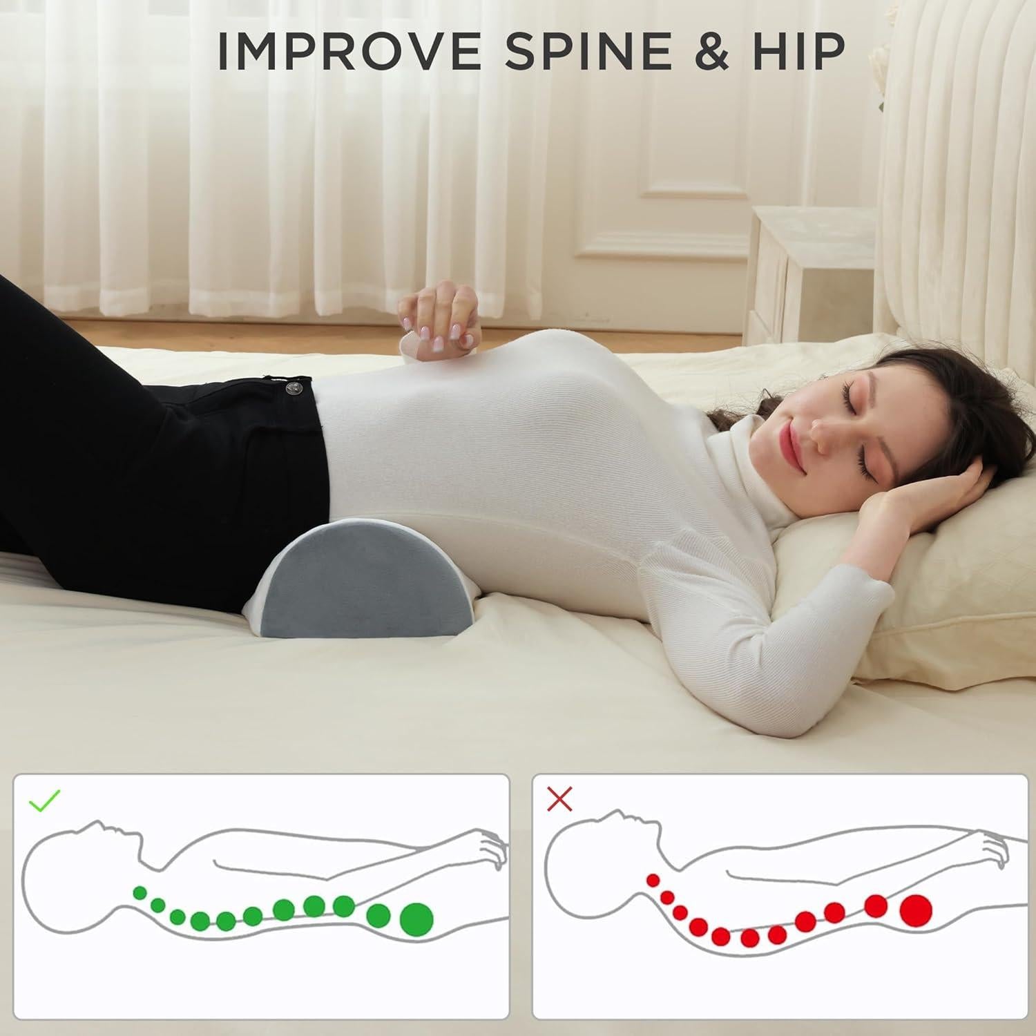 Almohada en Forma de Media Luna Flyxunfri 20.5x20.3x10 cm