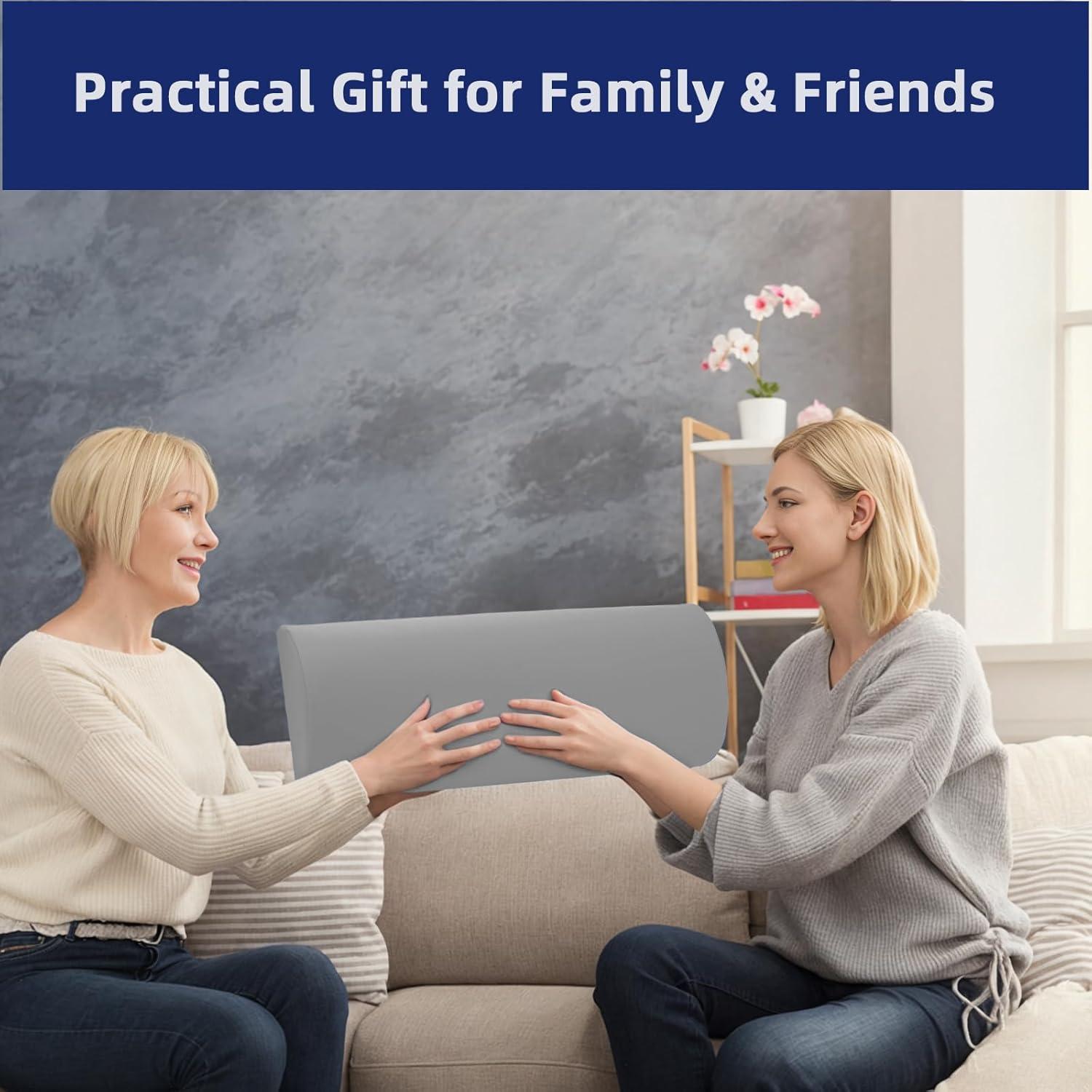 Cojín de media luna Ruizman para piernas y rodillas gris