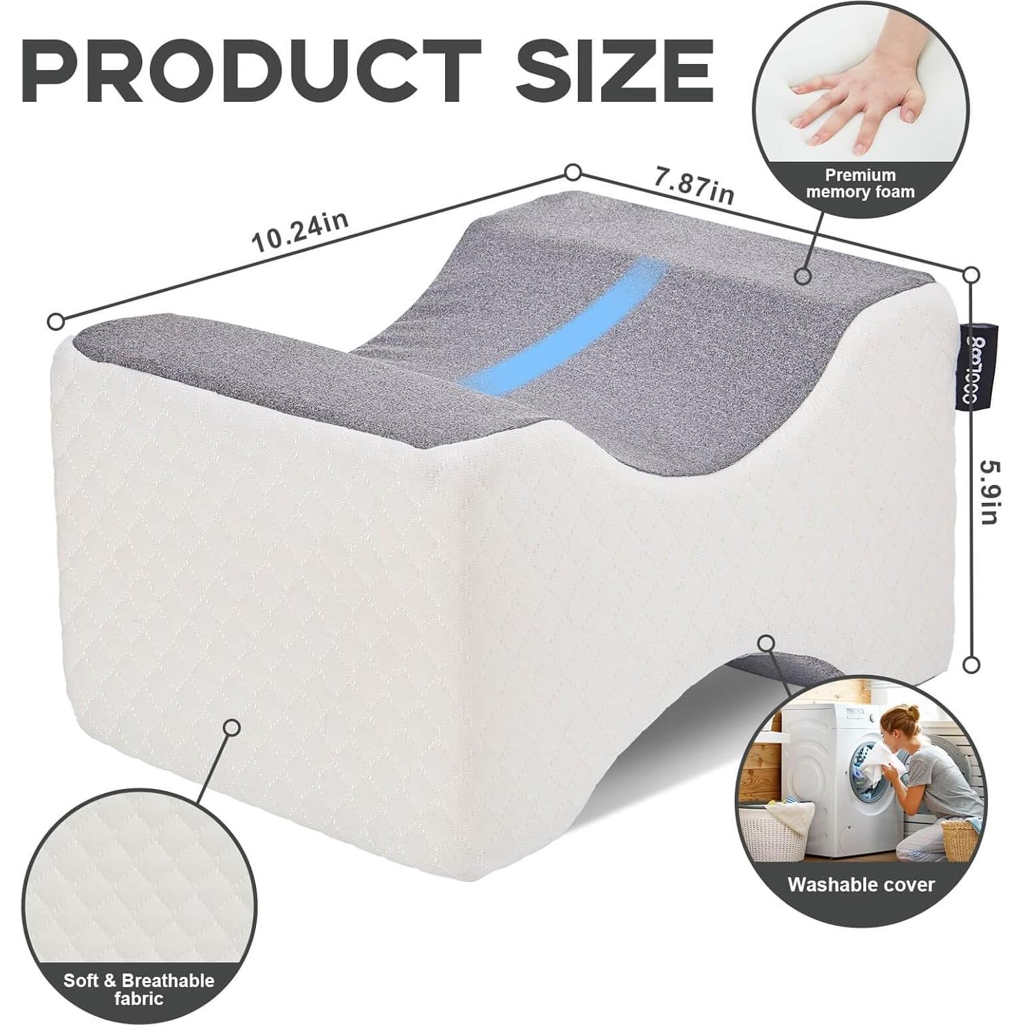 Almohada para Rodilla y Pierna Cooloo8 - Espuma Viscoelástica Gris