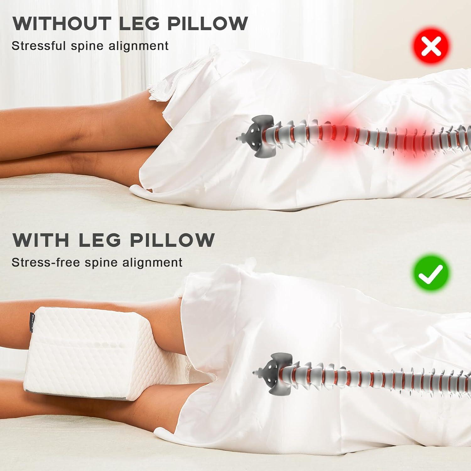 Almohada para Rodilla y Pierna Cooloo8 - Espuma Viscoelástica Gris