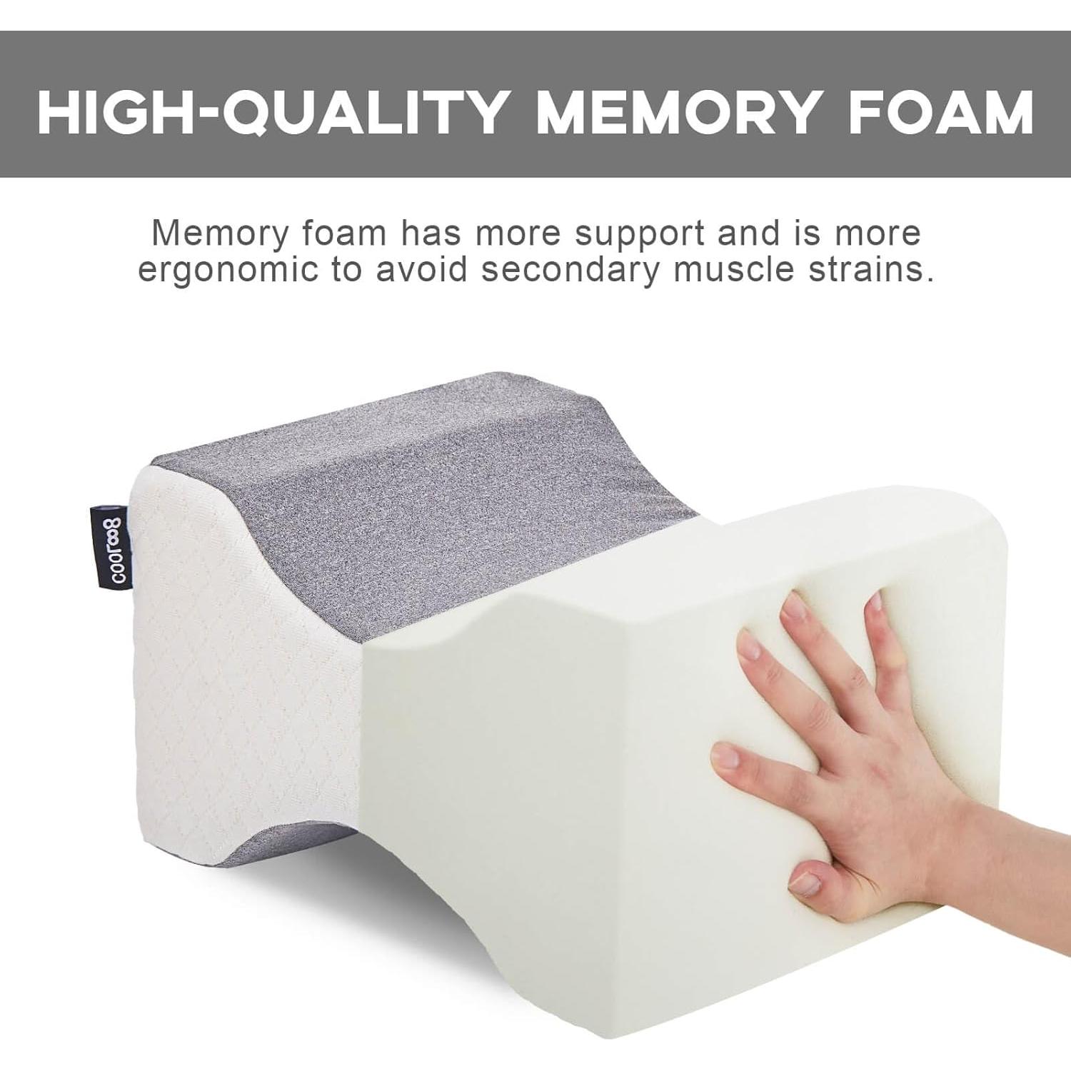 Almohada para Rodilla y Pierna Cooloo8 - Espuma Viscoelástica Gris