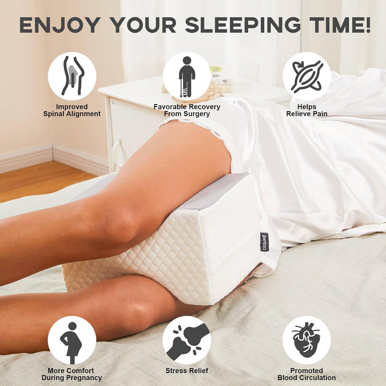 Almohada para Rodilla y Pierna Cooloo8 - Espuma Viscoelástica Gris