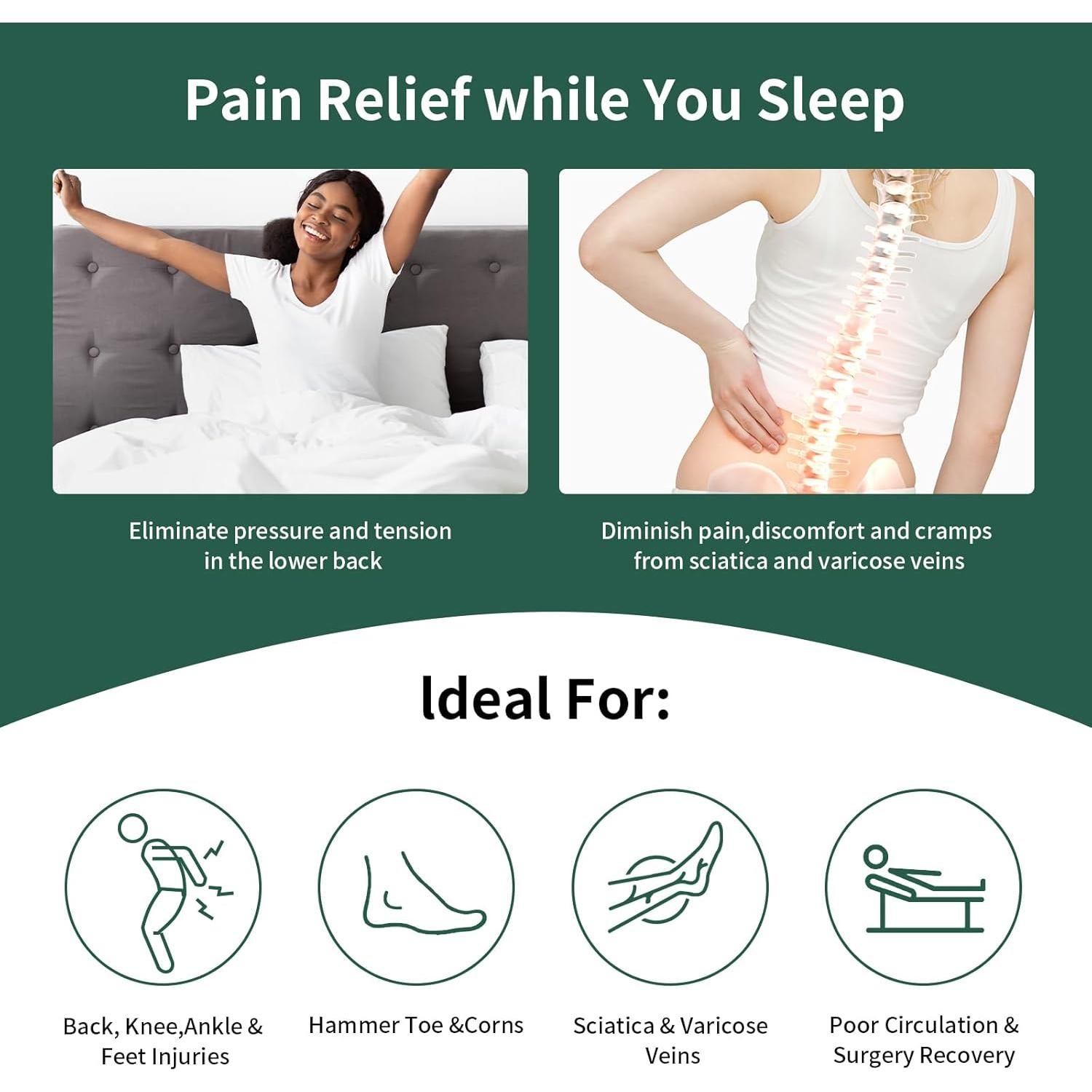 Almohada para Rodillas MABOZOO 33x66 cm Alivio Dolor Cadera