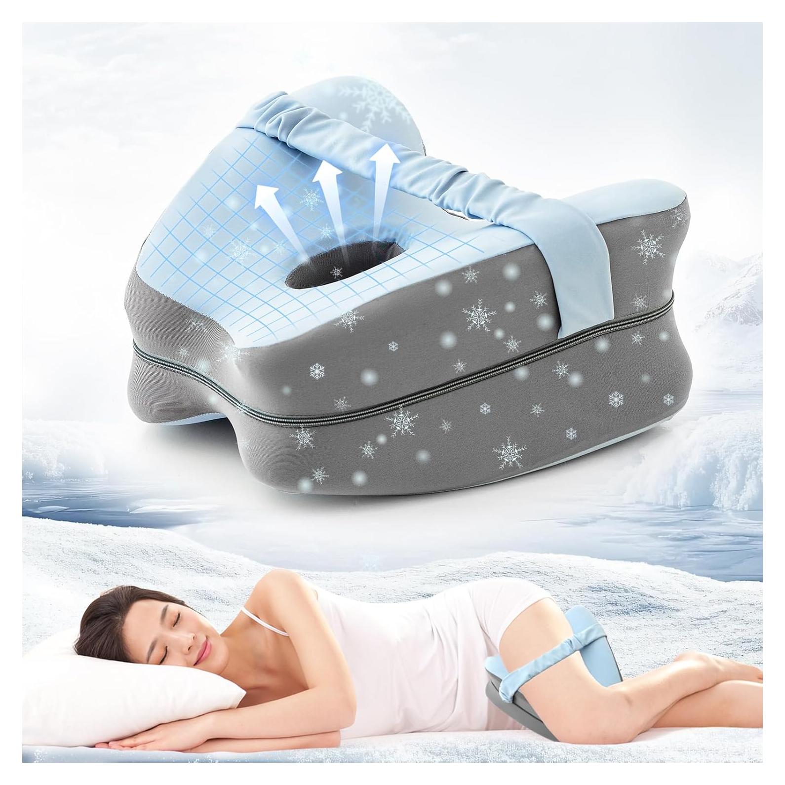Almohada Ergonómica para Rodillas RQUXMT Azul Espuma Memoria
