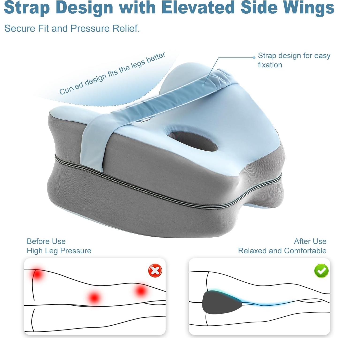 Almohada Ergonómica para Rodillas RQUXMT Azul Espuma Memoria