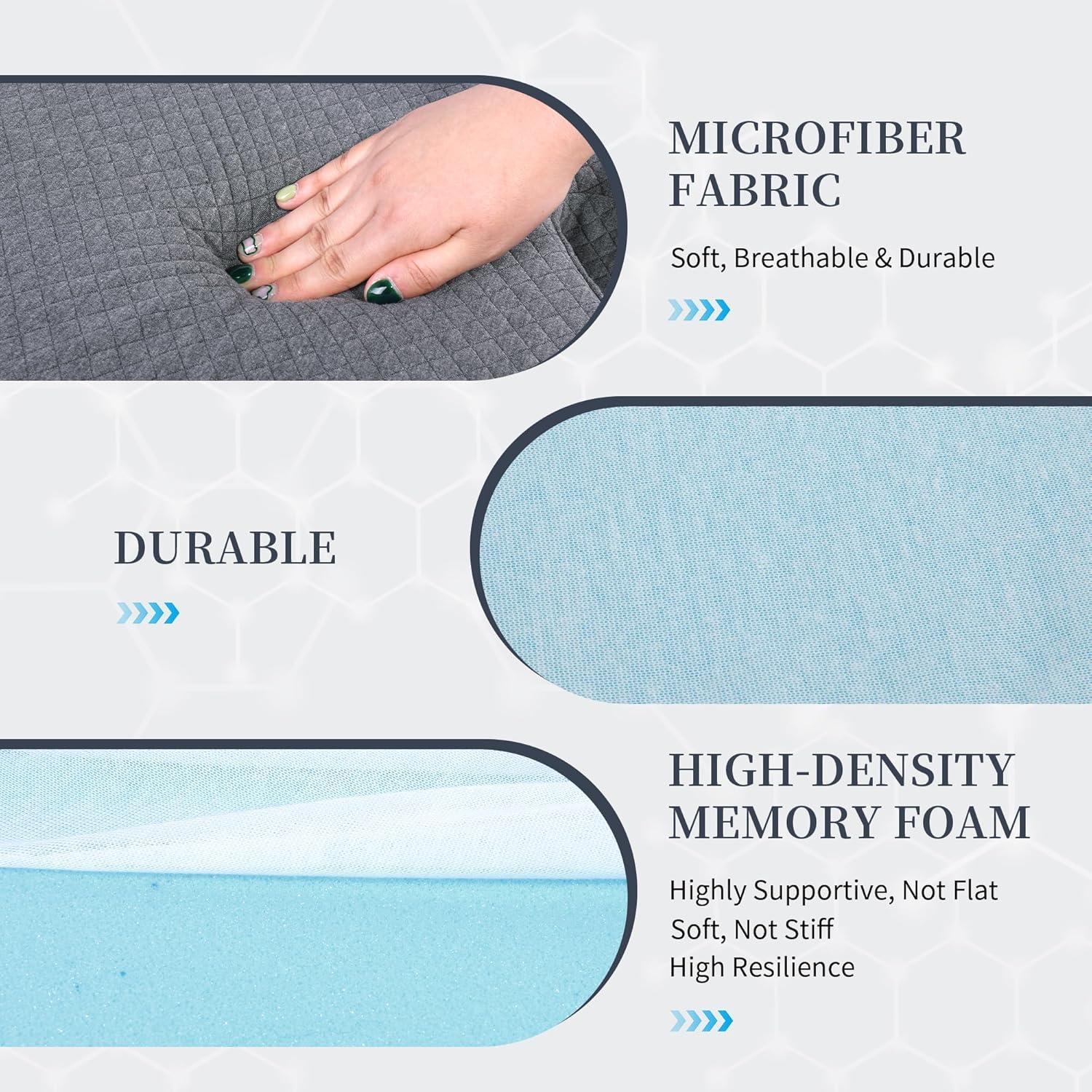 Almohada para Piernas HOMBYS Espuma Viscoelástica 17x26x10 cm