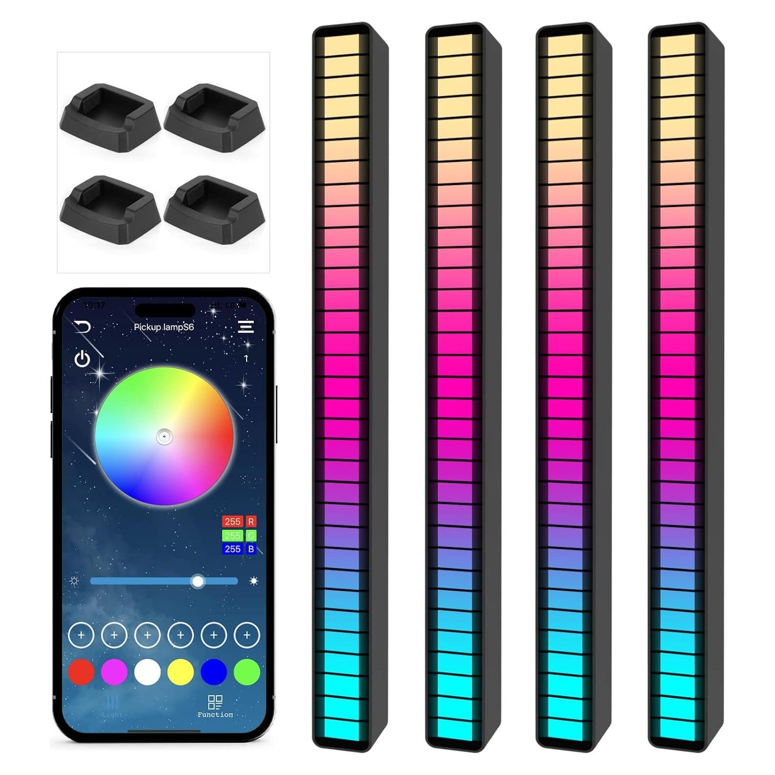 Luz de Ritmo Musical RGB Soulpunk 4 Pack Control APP