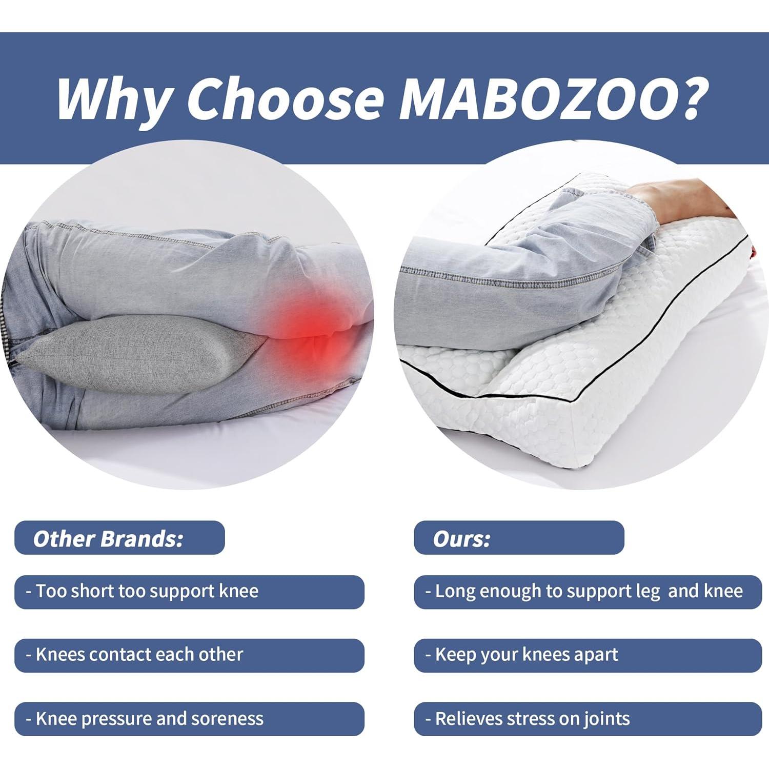 Almohada de Rodilla MABOZOO Espuma Viscoelástica 10.16 cm