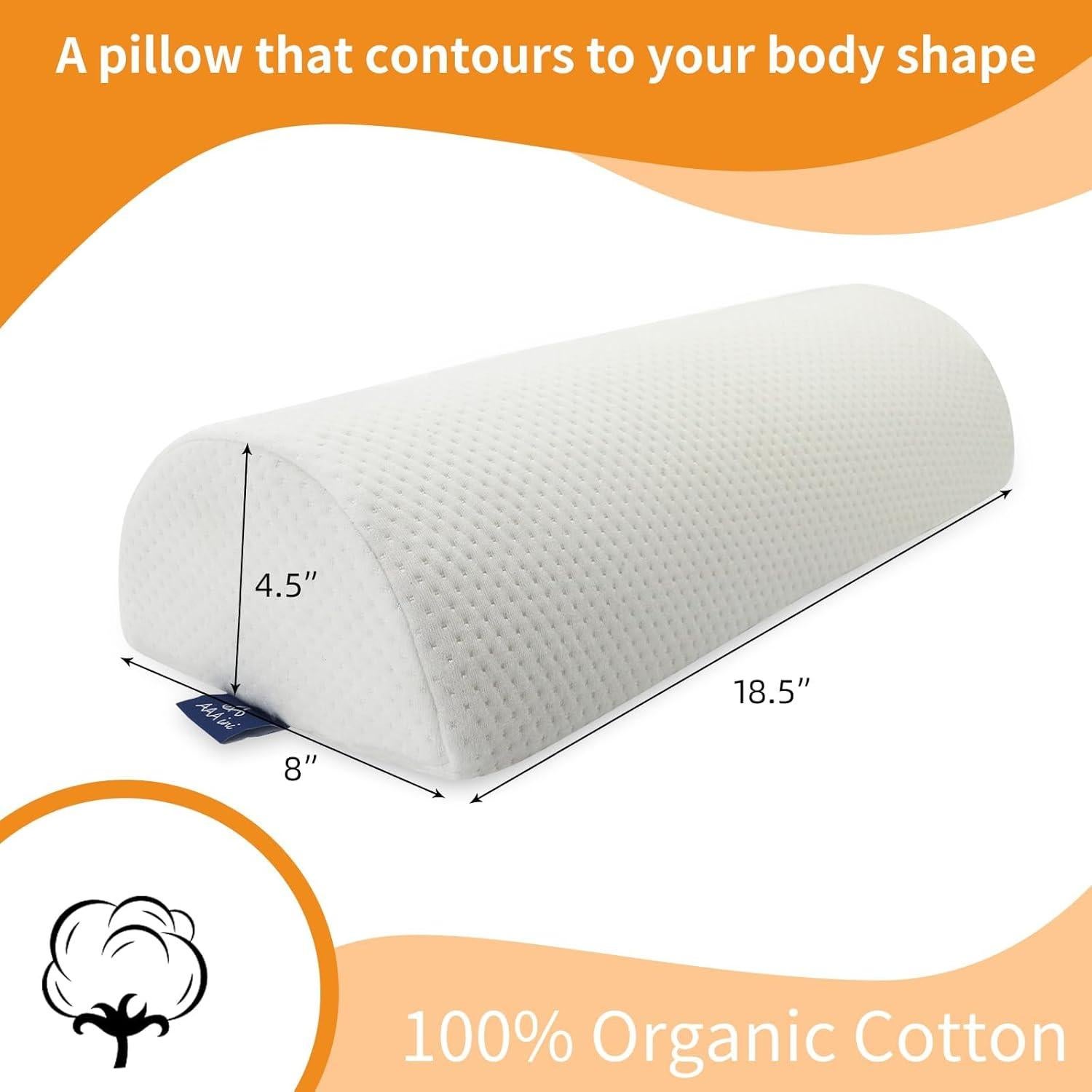 Almohada de rodilla viscoelástica AAAini blanca 47x20 cm